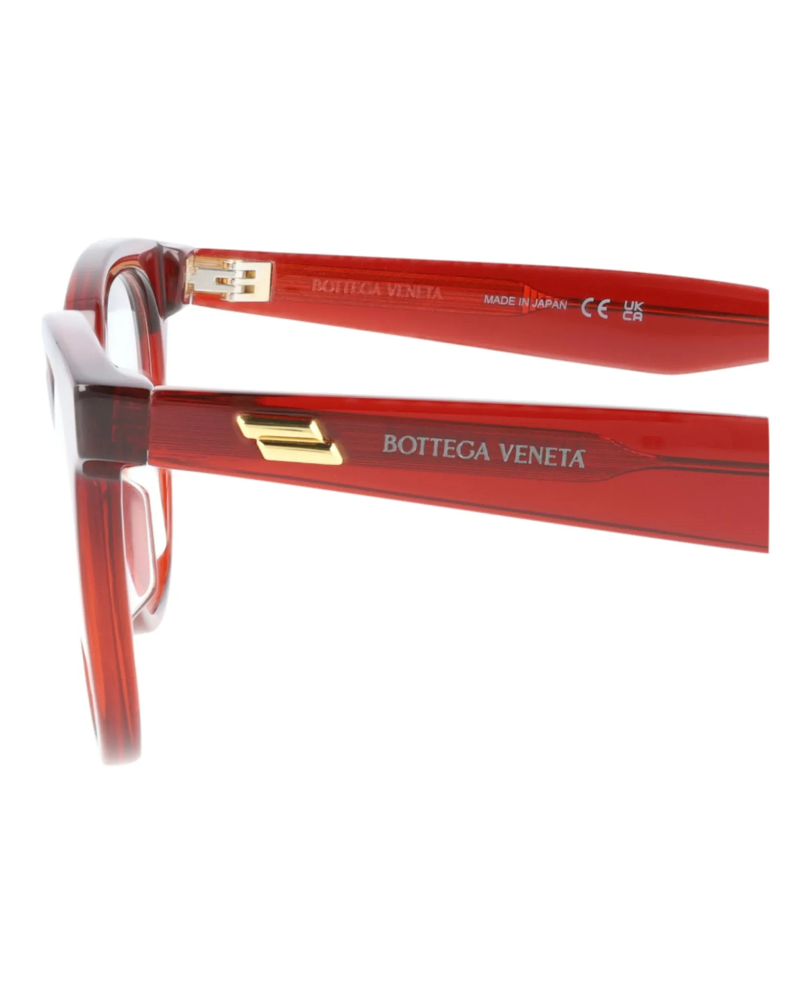 Bottega Veneta Womens Round/Oval Burgundy Burgundy Transparent Fashion Designer Eyewear