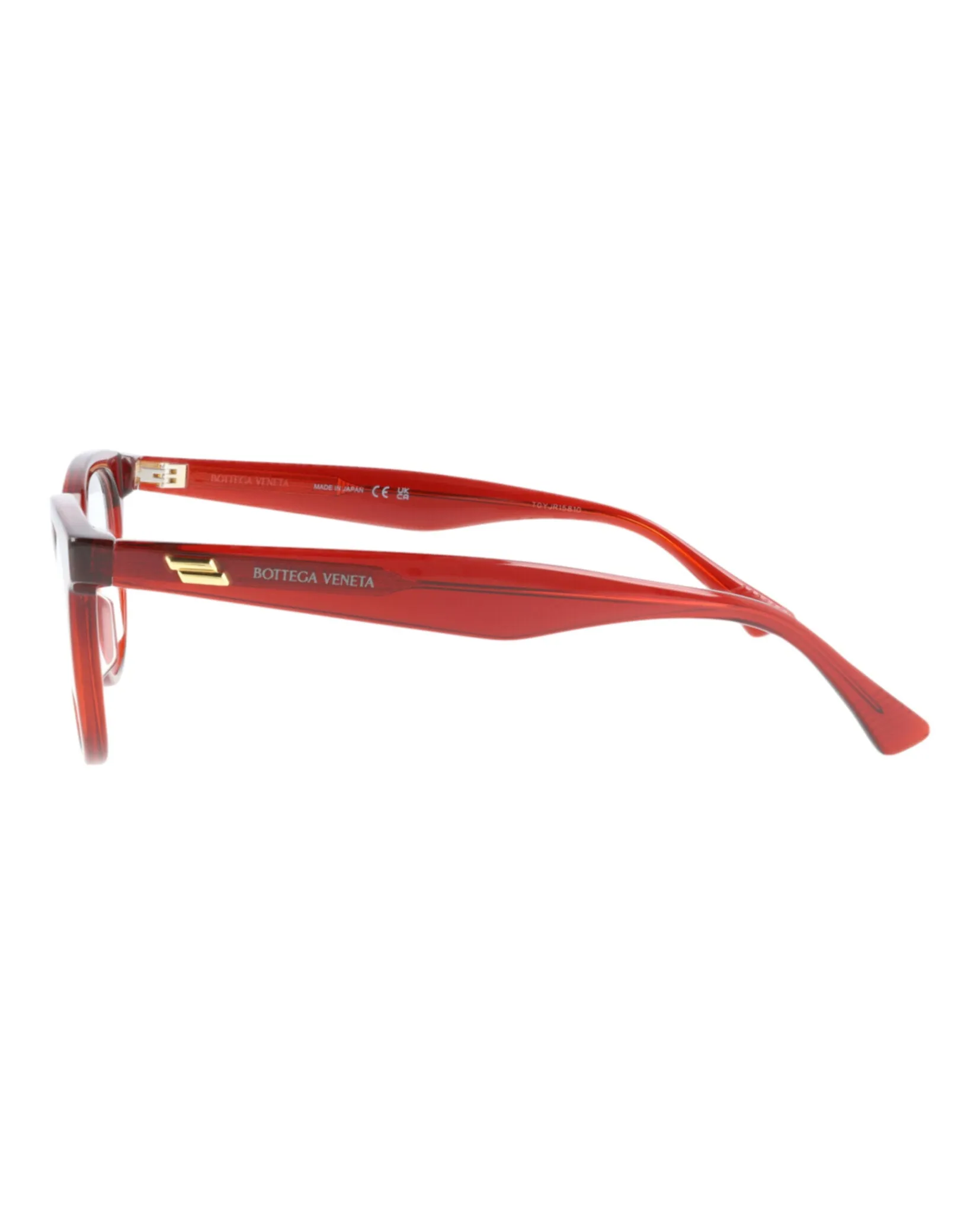 Bottega Veneta Womens Round/Oval Burgundy Burgundy Transparent Fashion Designer Eyewear