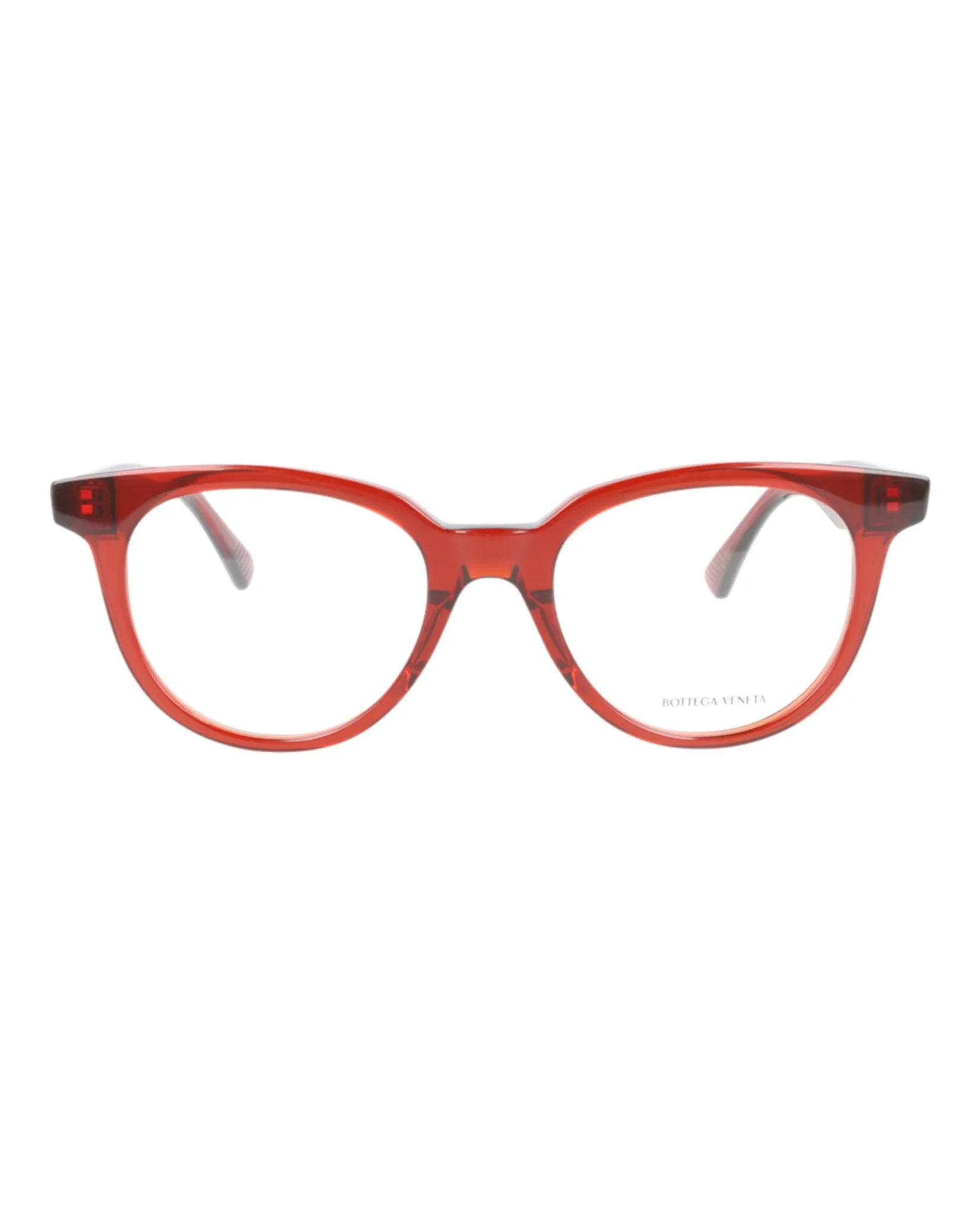 Bottega Veneta Womens Round/Oval Burgundy Burgundy Transparent Fashion Designer Eyewear