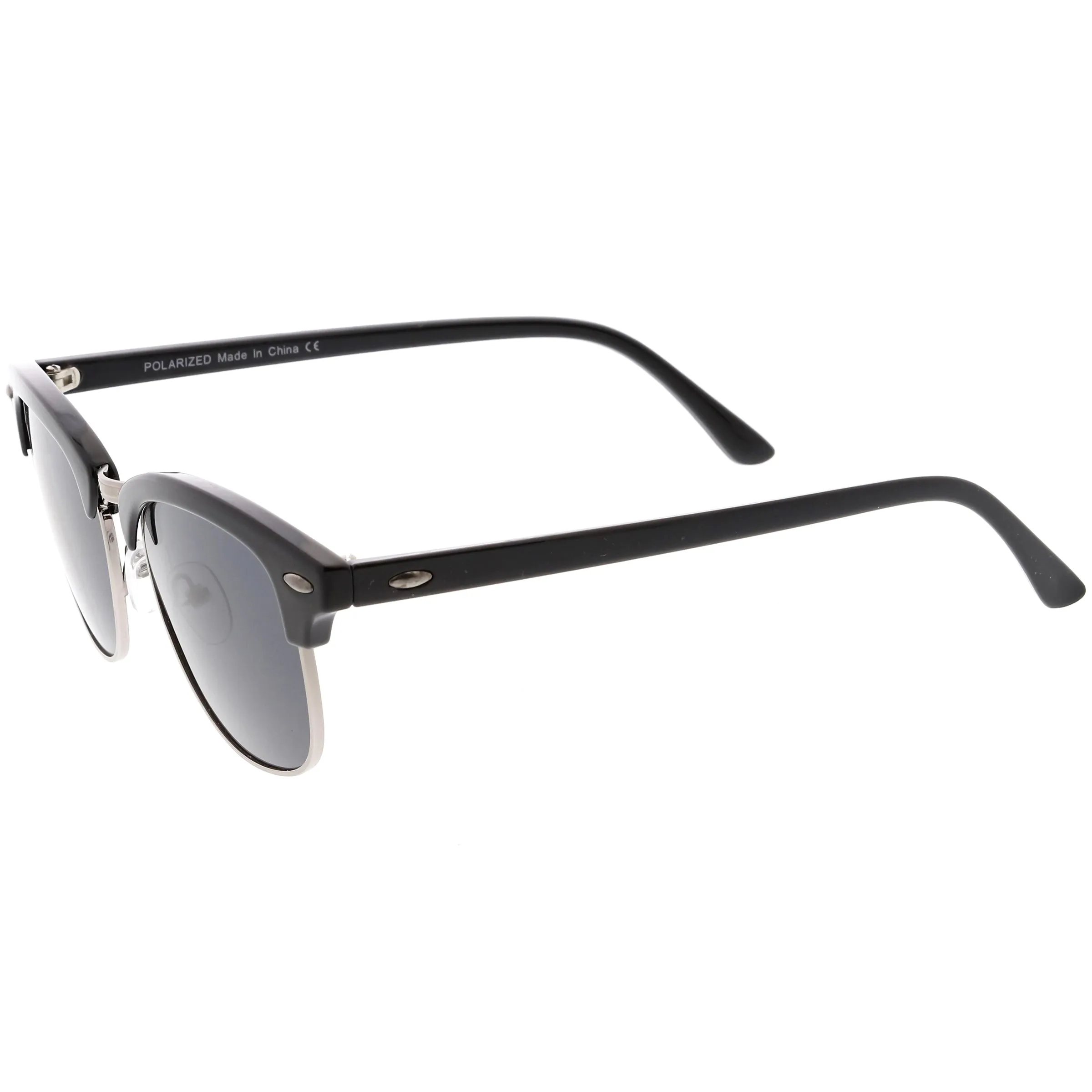 Classic Dapper Half Frame Horned Rim Clear Lens Glasses C846