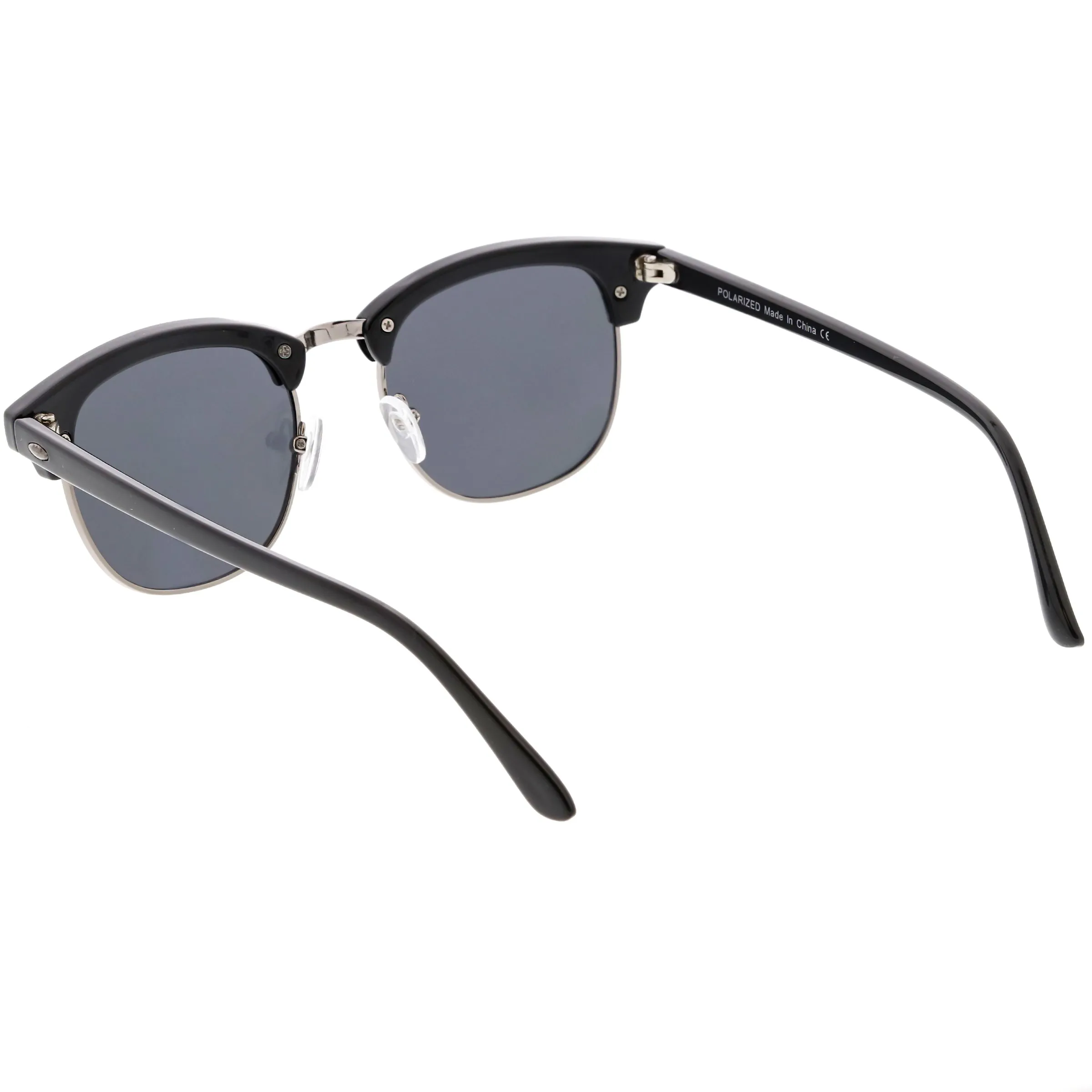 Classic Dapper Half Frame Horned Rim Clear Lens Glasses C846