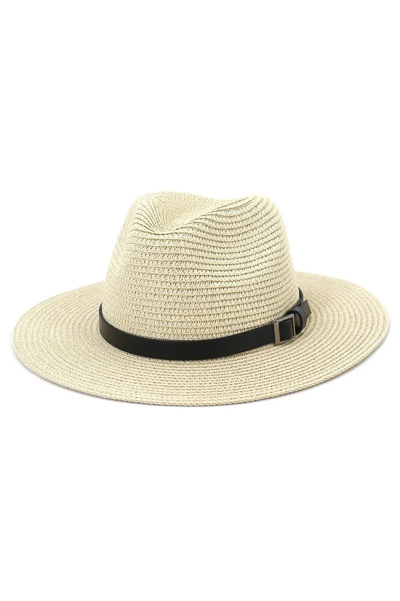 DANDY BELT STRAW FLOPPY PANAMA HAT