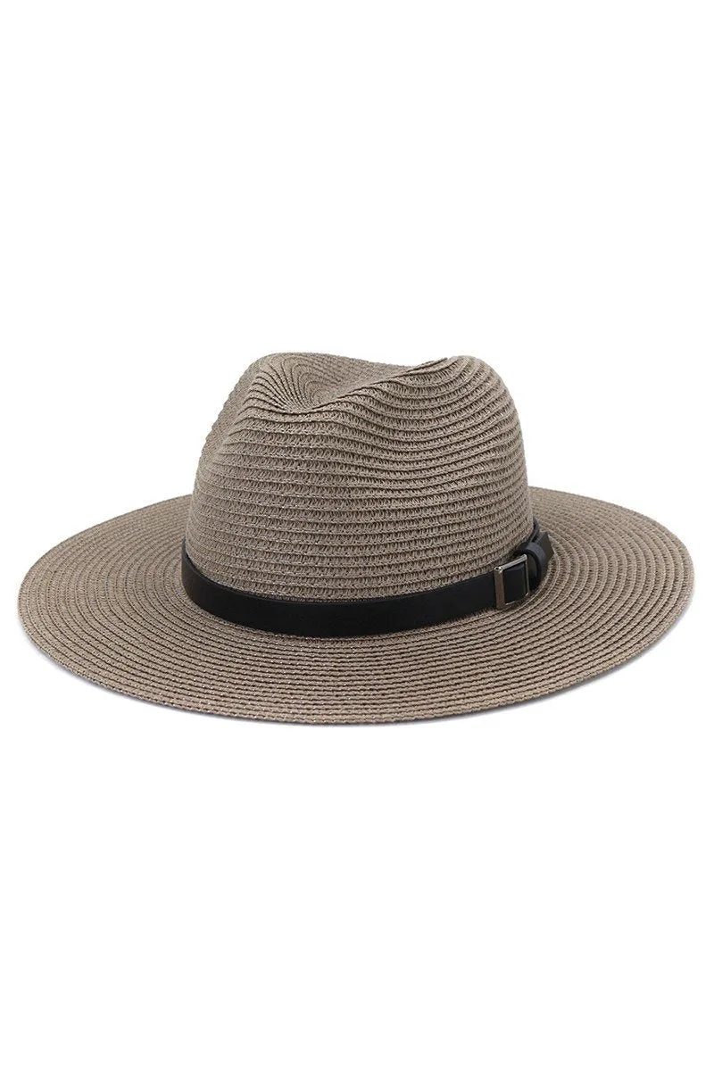 DANDY BELT STRAW FLOPPY PANAMA HAT