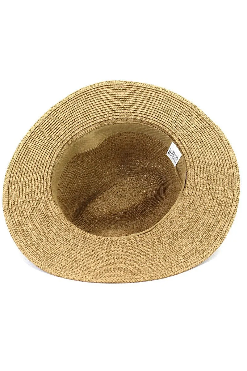 DANDY BELT STRAW FLOPPY PANAMA HAT