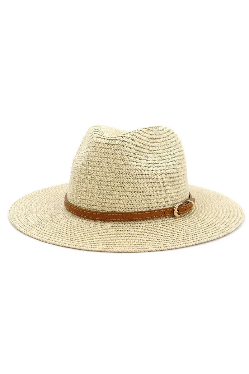 DANDY BELT SUMMER FLOPPY PANAMA HAT