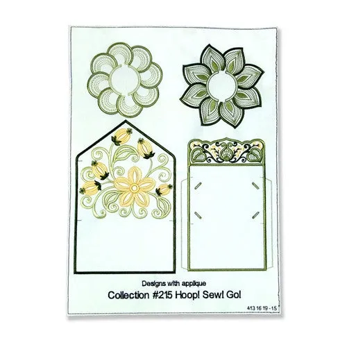Design Stitch Out for Embroidery CD #215 Hoop Sew Go
