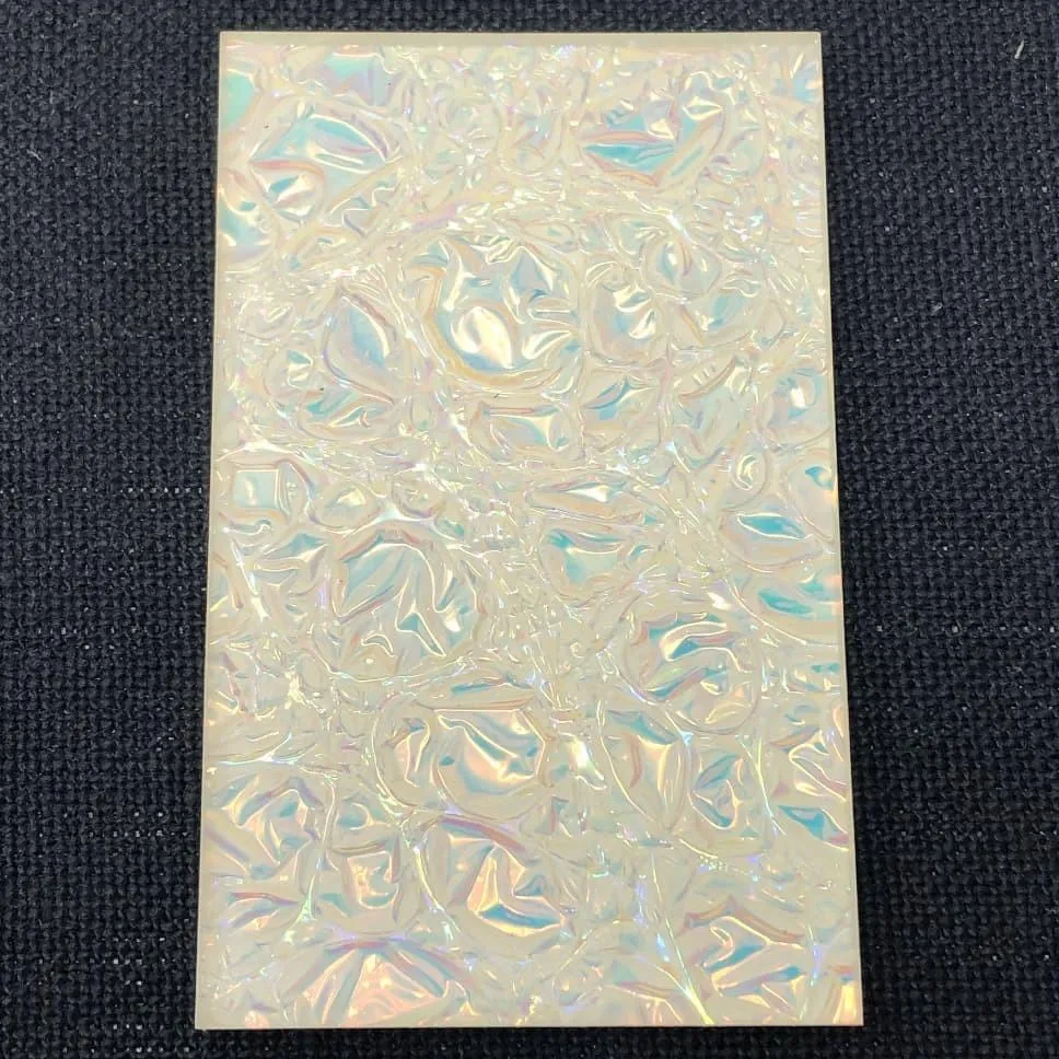 Dichrolam- "PEARL BURL" -Rigid/Machinable Plate- Various Sizes