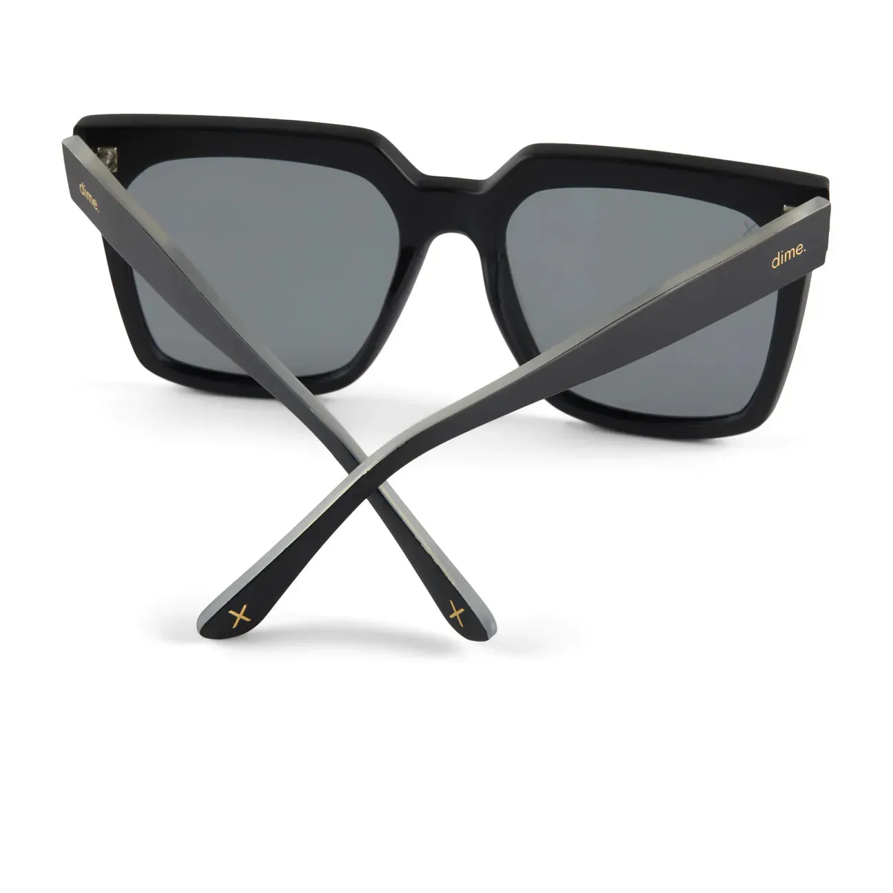 Dime Topanga Matte Black   Silver Mirror Sunglasses