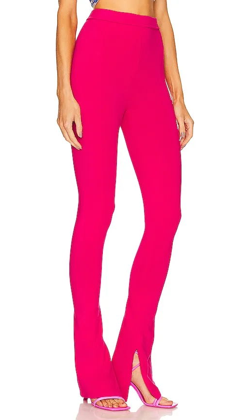 EB Denim Split Hem Leggings in Fuchsia