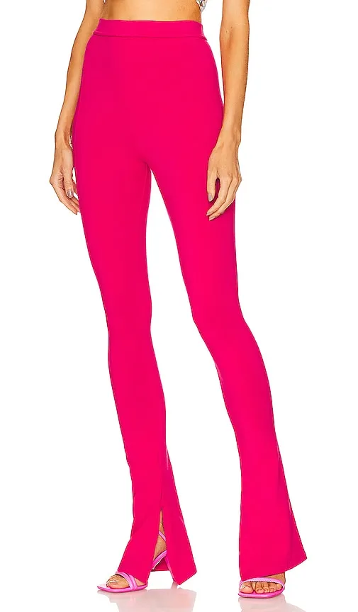 EB Denim Split Hem Leggings in Fuchsia