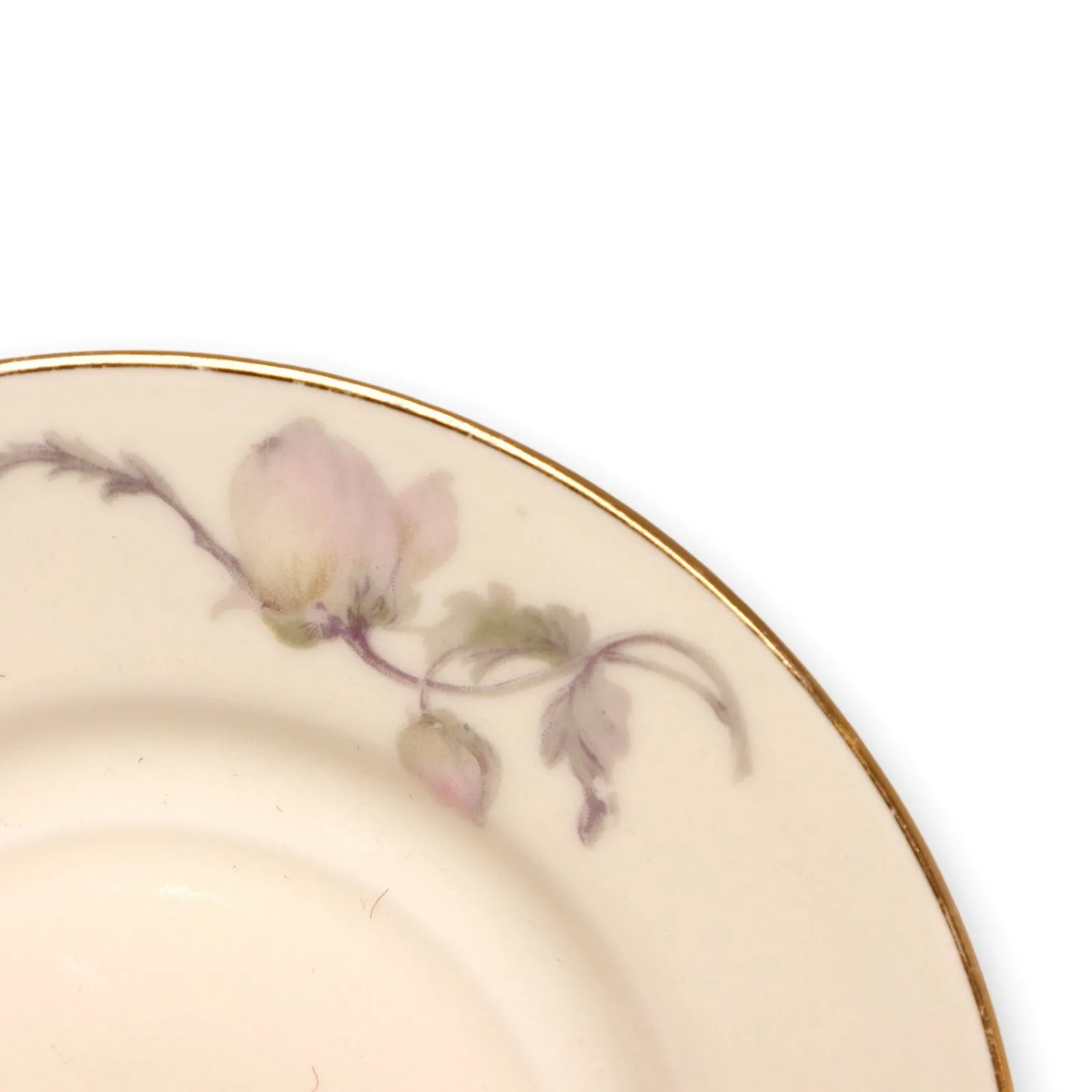 Epiag Pastelle 6038 Flat Tea Coffee Cup & Saucer Smooth Gold Rim China Vintage