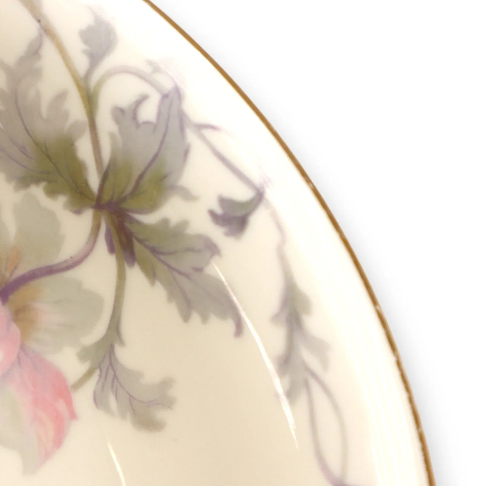 Epiag Pastelle 6038 Round Vegetable Bowl 9 3/8" Cream Smooth Gold Rim Vintage