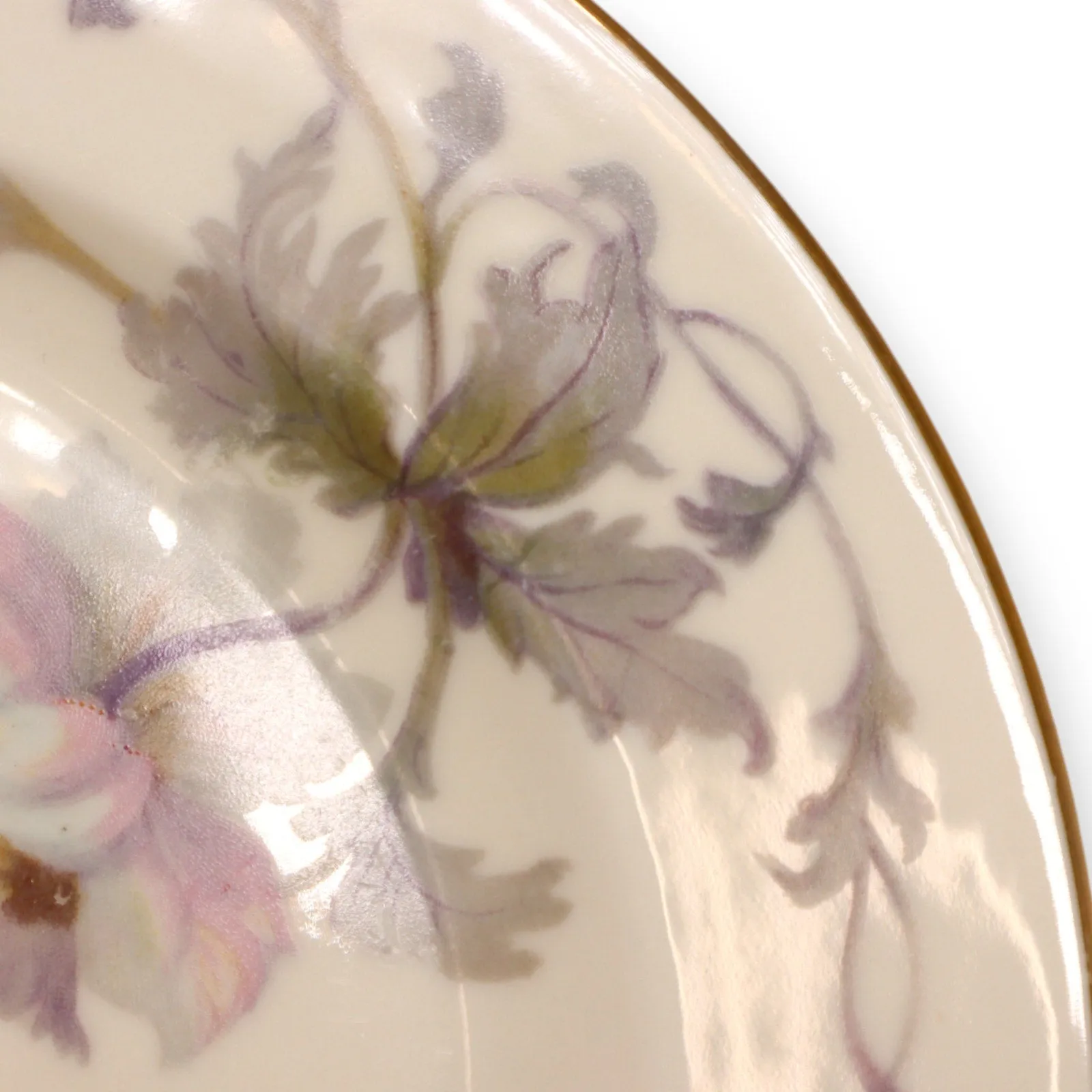 Epiag Pastelle 6038 Salad Plate 8" Cream Smooth Gold Rim China Vintage 1940's
