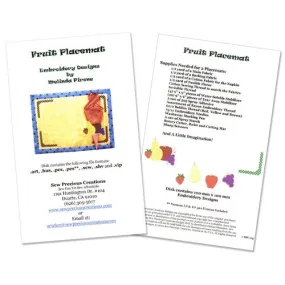 Fruit Placemat Design Disk by Sew Precious