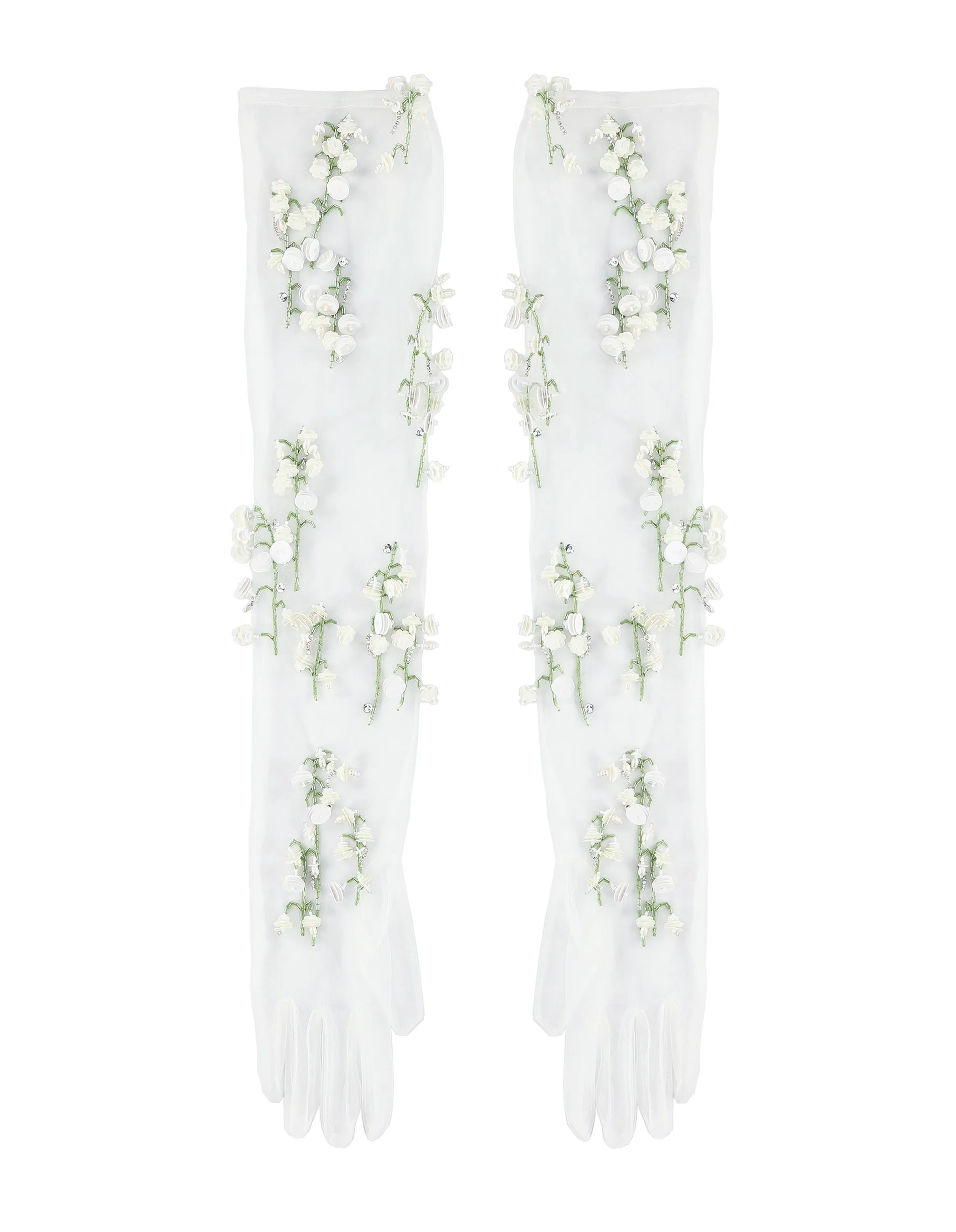 Hand-embroidered gloves
