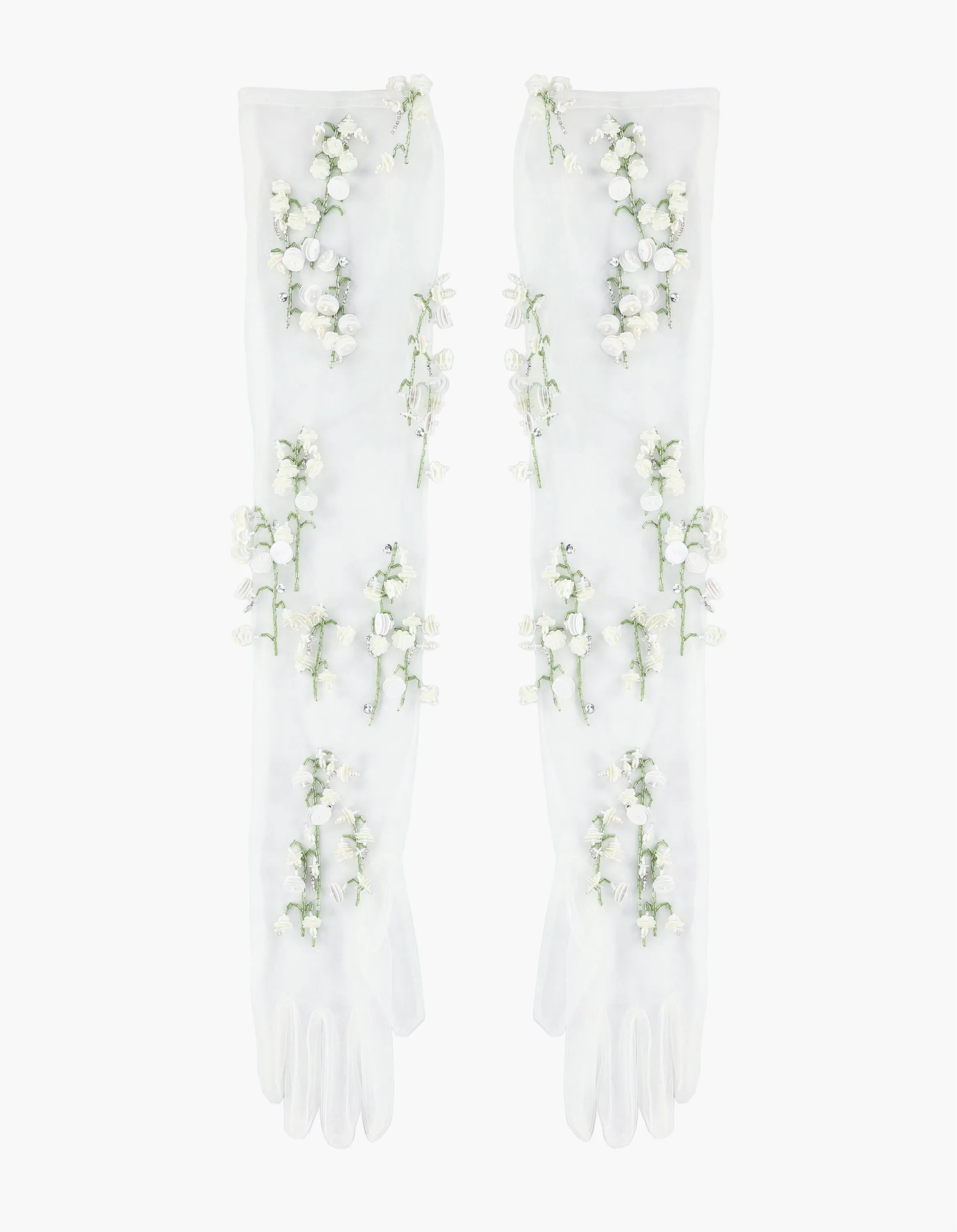 Hand-embroidered gloves