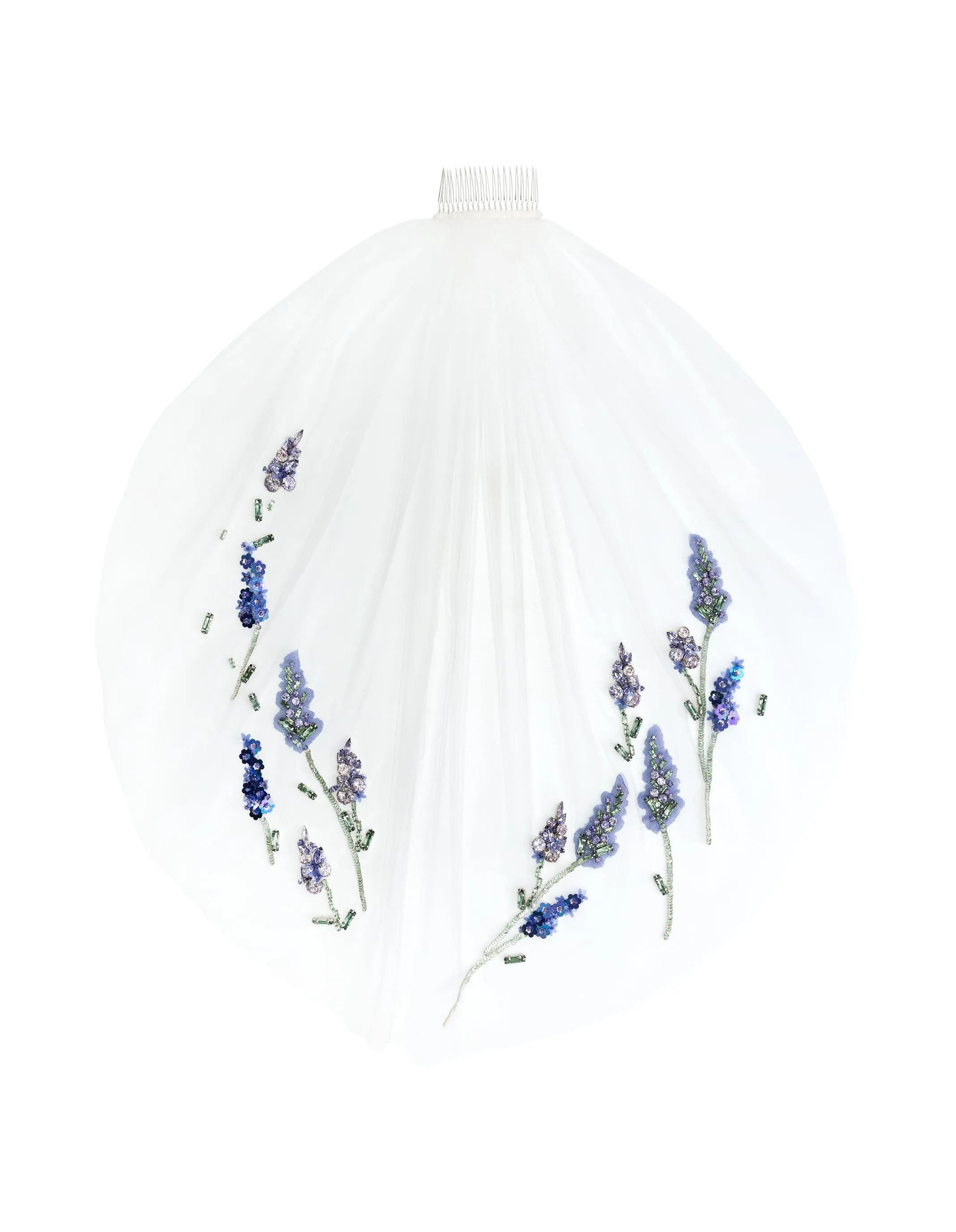 Hand-embroidered veil