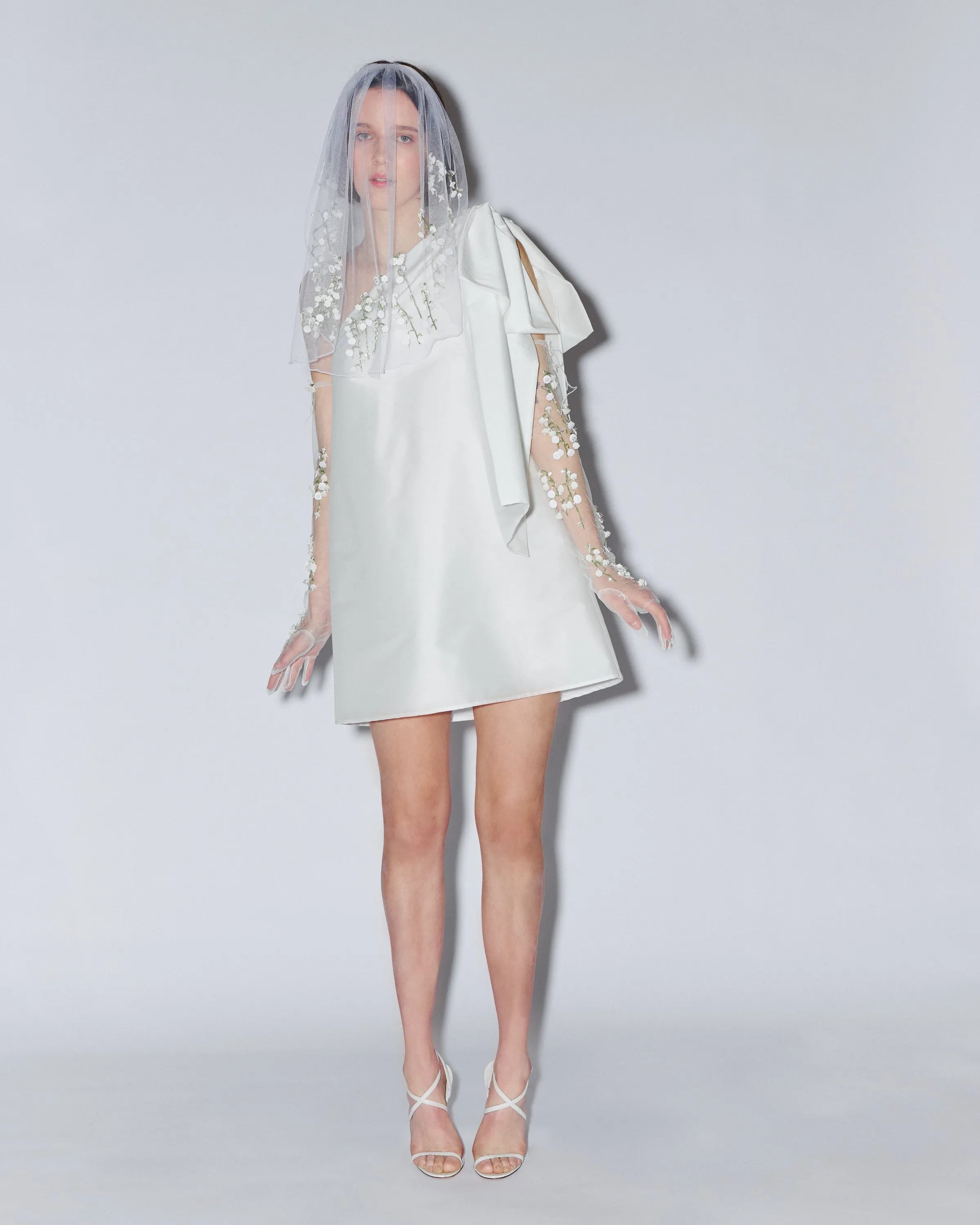 Hand-embroidered veil