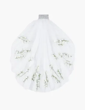 Hand-embroidered veil