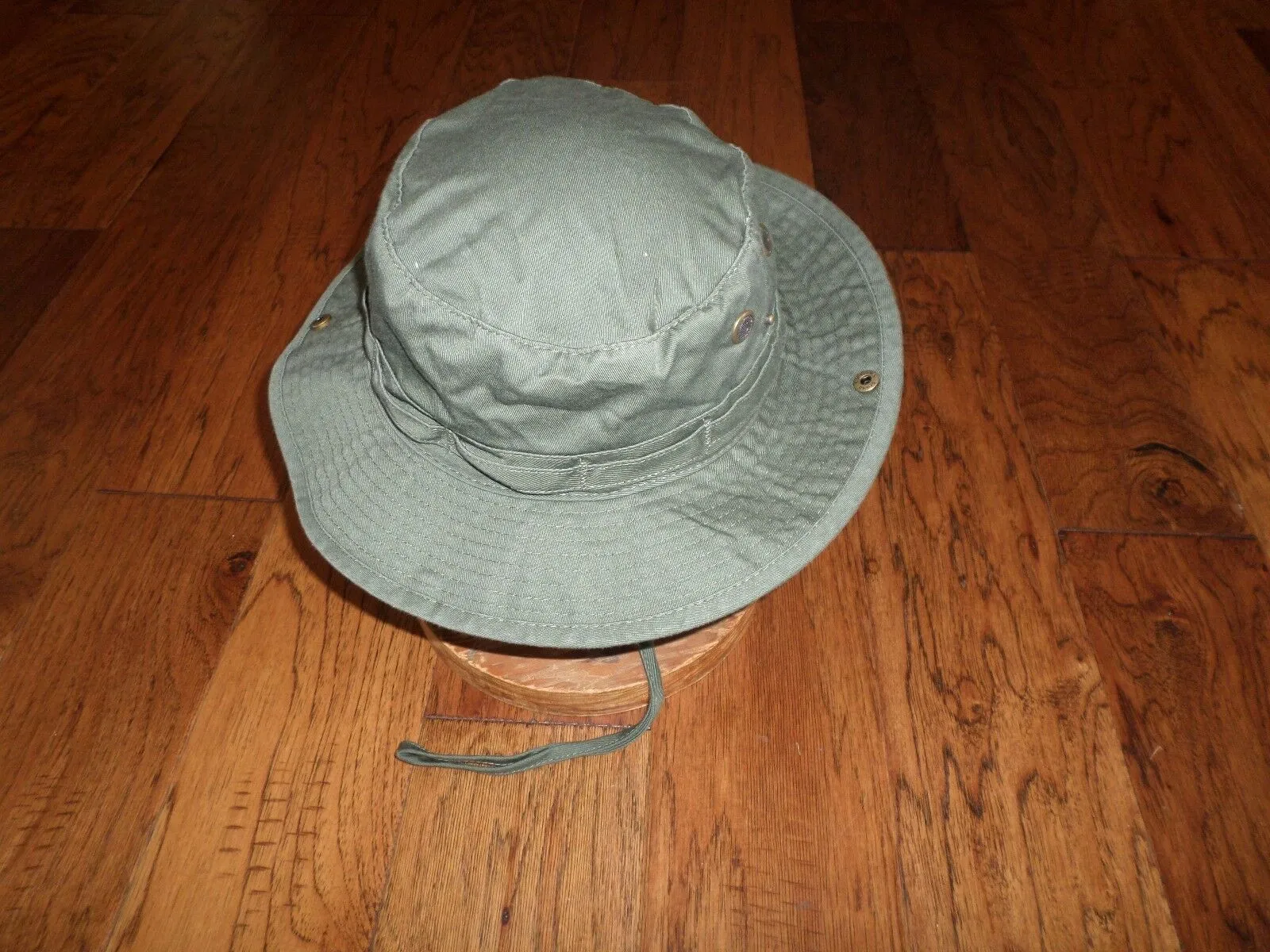 NEW OD BOONIE SAFARI HAT OLIVE DRAB GREEN SNAPS ON SIDE SIZE LARGE
