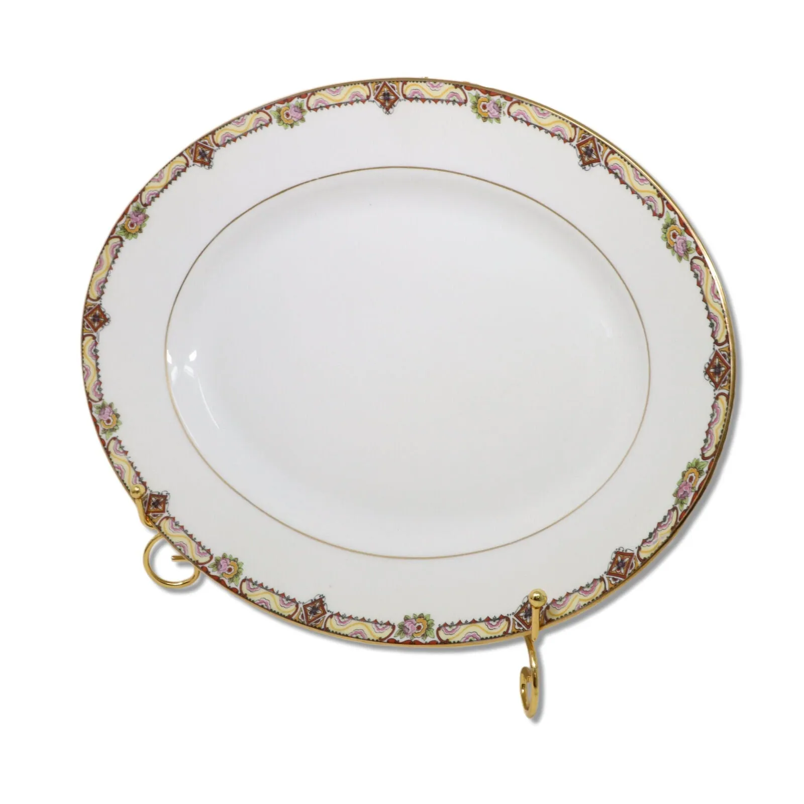 Old Abbey Oval Serving 16" Platter Mavaleix Granger Limoges Stern Bros NY 1920's