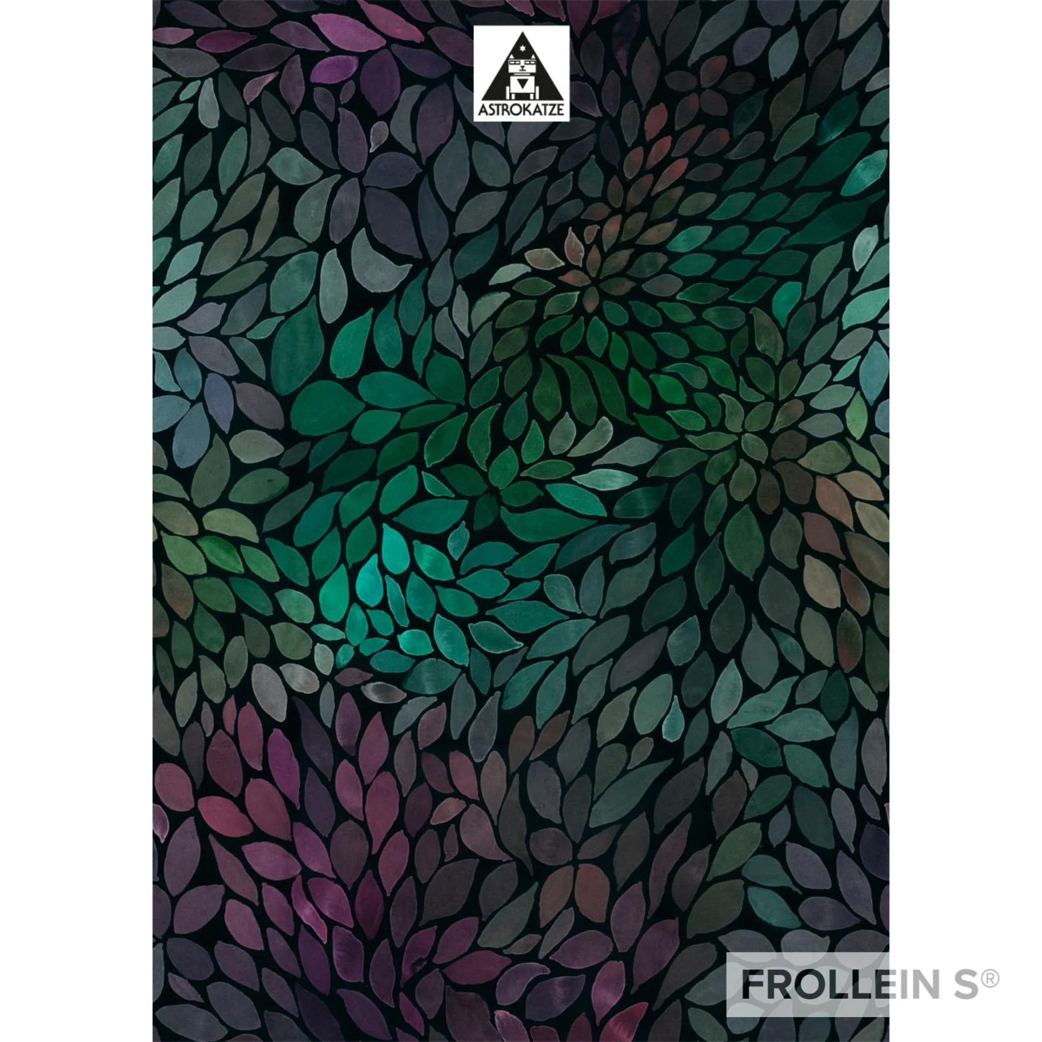 Organic Cotton Jersey - Big Color Leaves - Mystic Nature