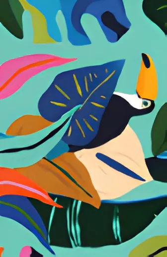 Parrots on Teal Cotton Modal Scarf