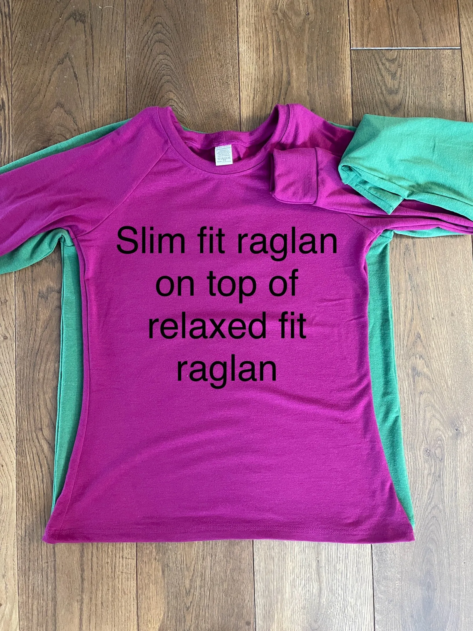 Relaxed Fit Raglan Shirt (sleeve, length, hood, pocket options)