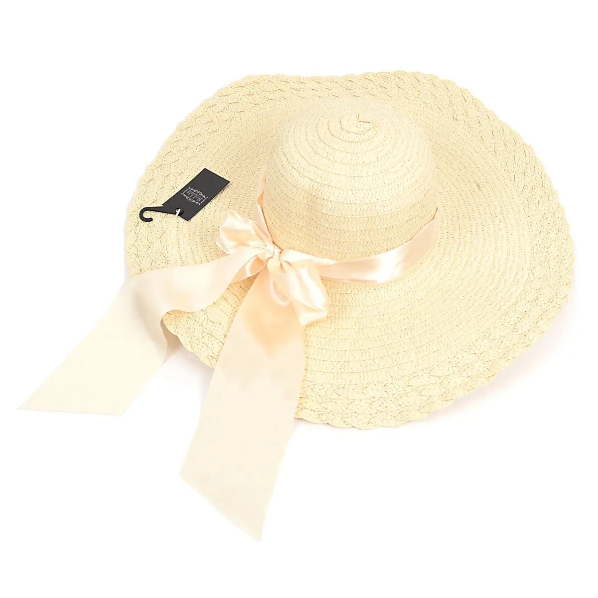 Womens Brim Bow Floppy Hat